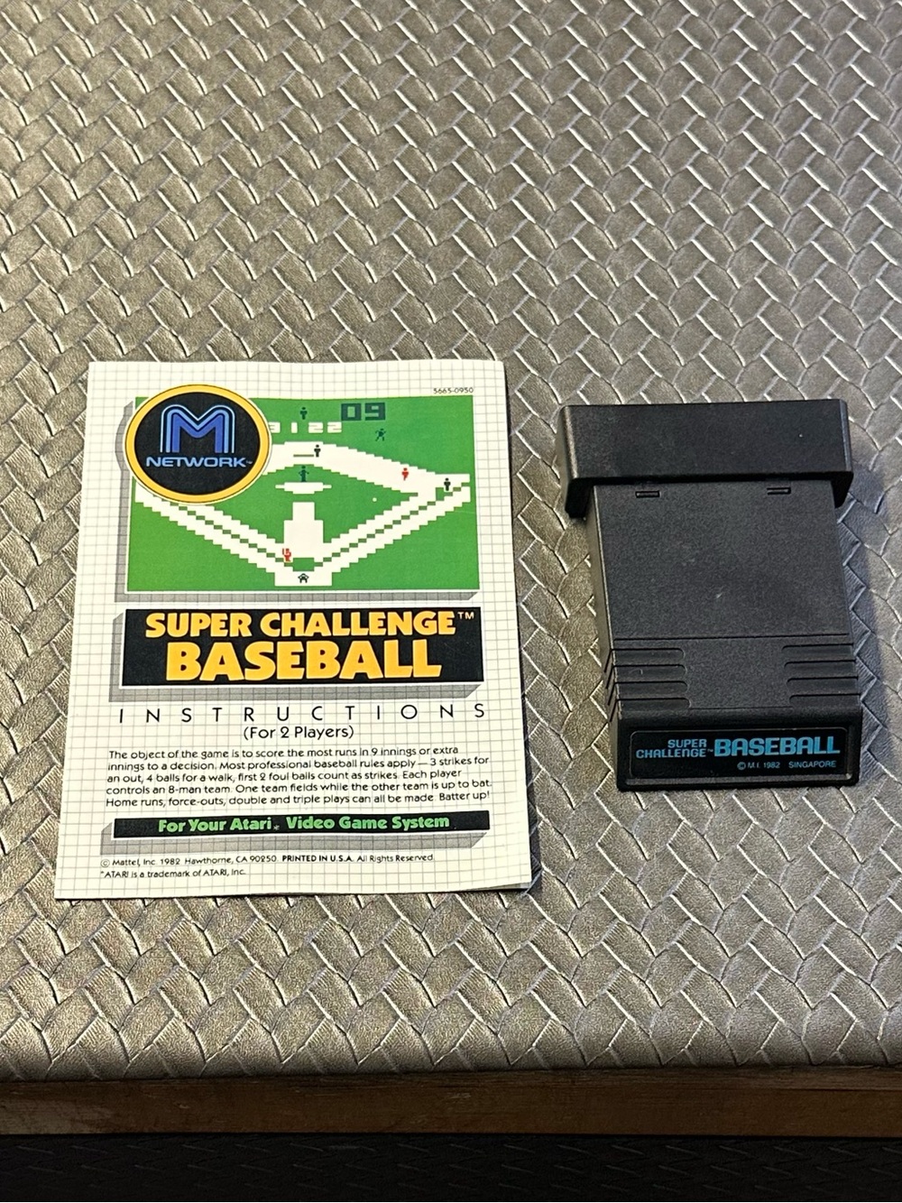 Super Challenge Baseball Cartridge - atari 2600 classic